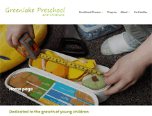 Tablet Screenshot of greenlakepreschool.org